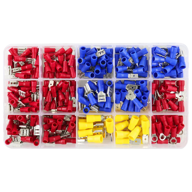 Description Picture 2 of item280Psc Cable Lugs Assortment Kit Wire Flat Female and Male Insulated Electric Wire Cable Connectors Crimp Terminals Set Kit