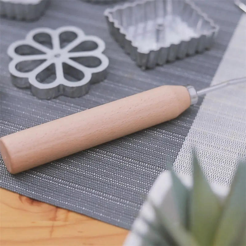 Description Picture 5 of itemAluminum Swedish Rosette Iron Maker Waffle Timbale Molds Funnel Cake Ring Maker Cookie Bake Mold Bunuelos Mold With Handle