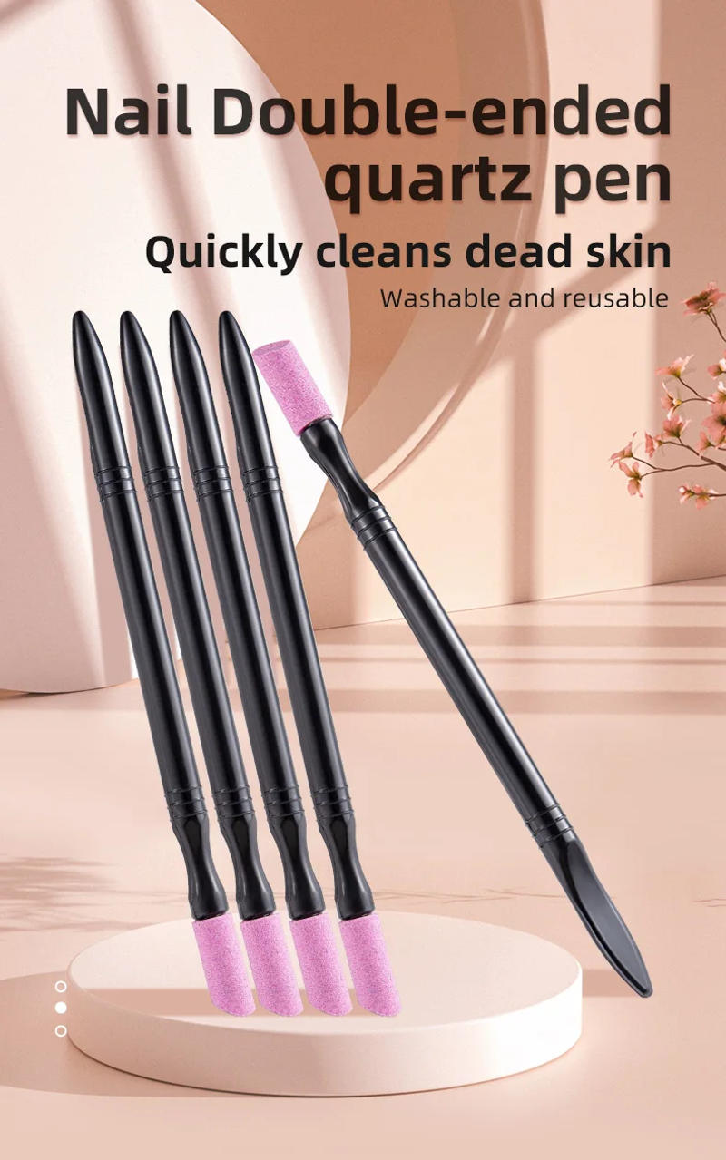 Description Picture 2 of item5Pcs Quartz Pen Nail  Cuticle Pushers Nail Polish Manicure Stick Nail Files Grinding Pen Dead Skin Remover for Natural Nail