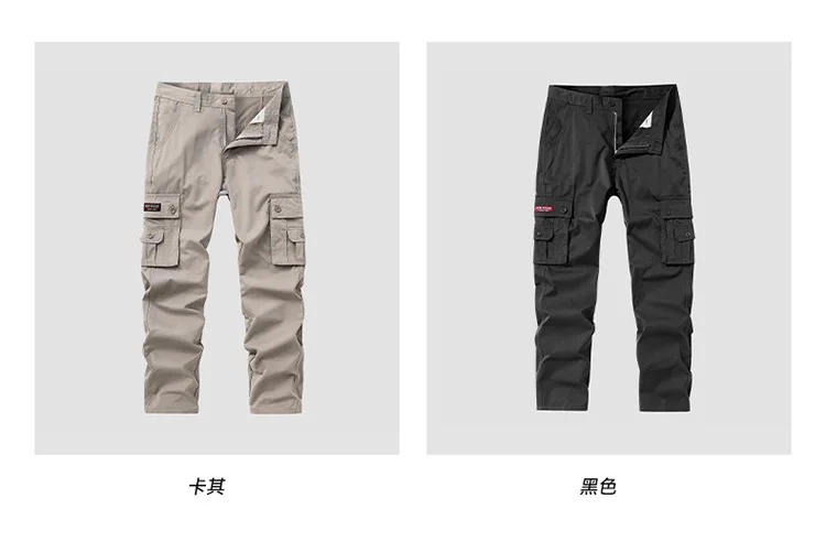Description Picture 6 of item2024 Fashion Tactical Cargo Pants for Men Outdoor Casual Sport Joggers Trousers Men's Straight Workwear Pants with Multi-pockets