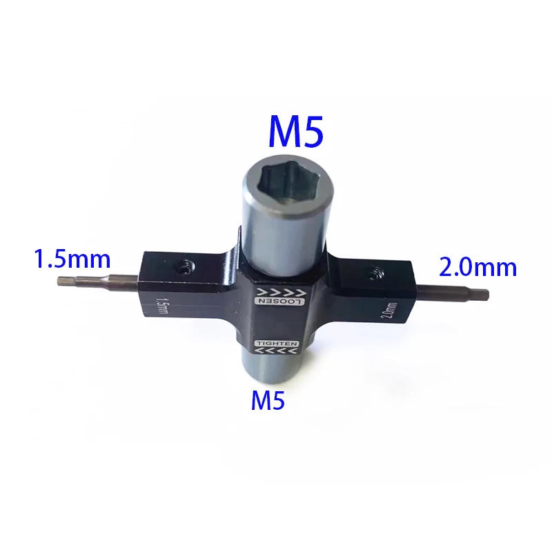 Description Picture 5 of itemM5 Screw Nut Wrench with Built in One Way 1.5mm/2.0mm Bearing Tool Screwdriver Release Propeller Motor For RC FPV Drone Model
