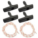 2 Sets Drawstring Door Knobs Attic Ladder Pull Cord Launcher Garage Handle Rope Puller down Plastic Replacement Cable