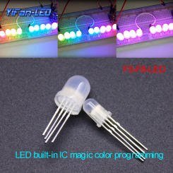 DC5V 5mm 8mm Round RGB Full Color Neon Pixel IC APA106 F5 F8 RGB Led Beads Arduino Frosted Led Chips Like WS2811 WS2812 WS2812B