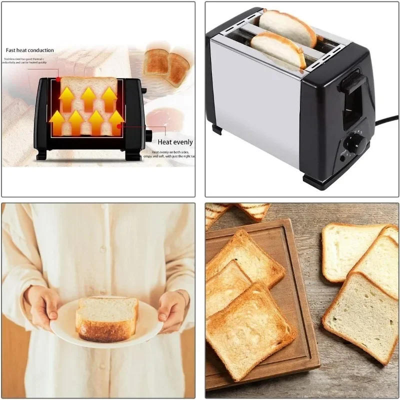 Description Picture 6 of itemToaster 2 Stainles Steel Bread Extra Wide Slot Toasters,Electrical Bread Machine for Waffles,One-click Cancel Setting Toaster