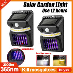 Outdoor LED Solar Lights Garden Wall Light Outdoor 365nm Kill mosquitoes IR Sensor Security Lighting Wall Street Lamp for Garden