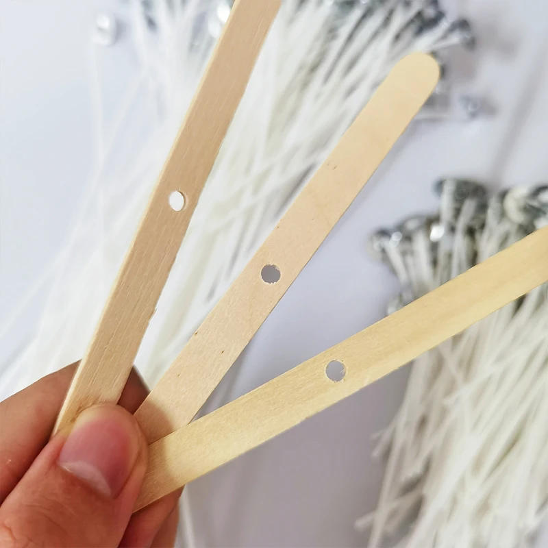 Description Picture 3 of item103pcs Waxed Cotton Candle Wicks Set with Stand Original Smokeless Candle Wicks Soy Oil Wax Core Woven Making Candles Supplies