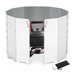 Tall Stove Windscreen-Gas Burner Windshield- Aluminum Camping Stove Compact Folding,Outdoor Cooker Butane Burner Wind Shield