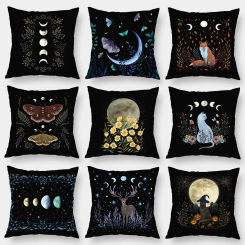 Magic Psychedelic Moon Print Pattern Sofa Cushion Cover Pillowcase Home Party Car Bedding