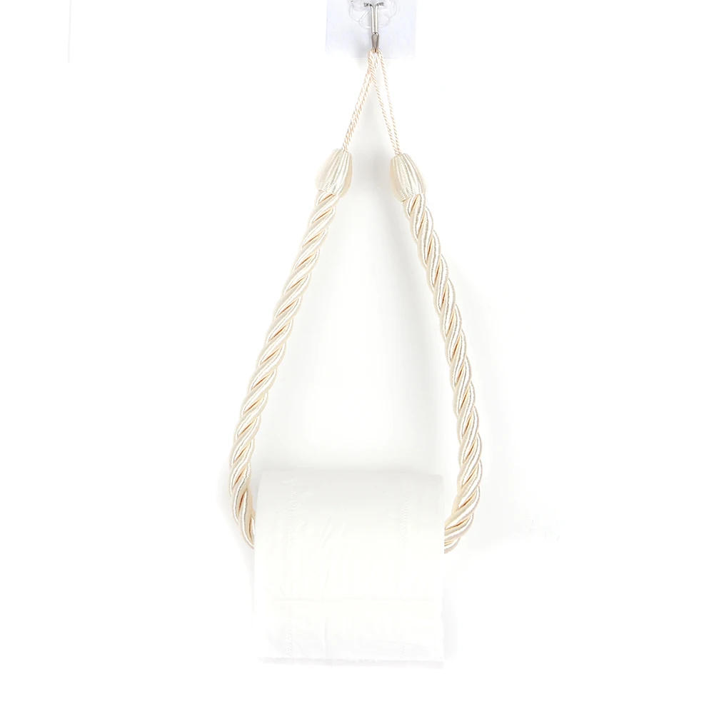 Description Picture 5 of item1PC Paper Towel Holders Towel Rack Bathroom Towel Hook Toilet Paper Holder Towel Rack Toilet Rope give away Nail-free hook up