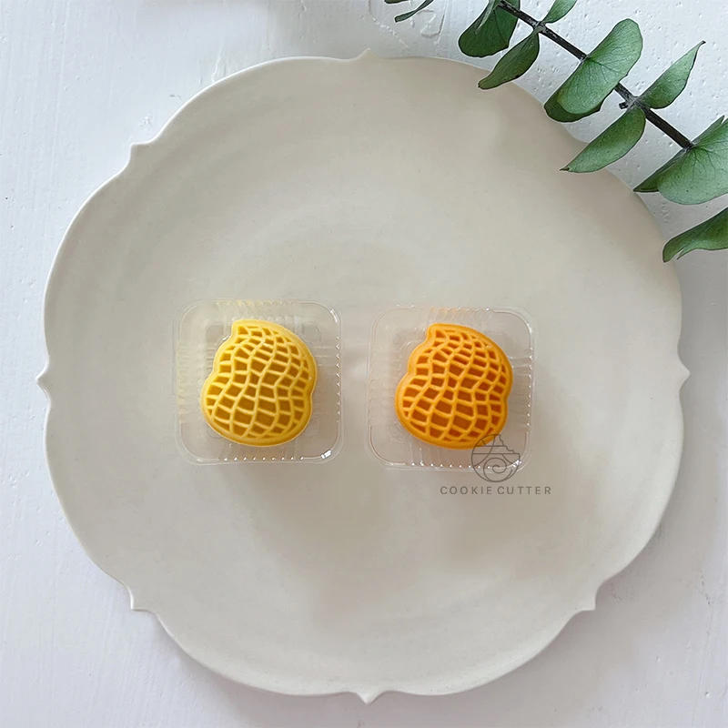 Description Picture 3 of itemMini Peanut Mooncake Mold Stamp Hand Pressure Chocolate Mold Food Grade Cookie Stamp Pastry Dessert Cake Decoration Tools