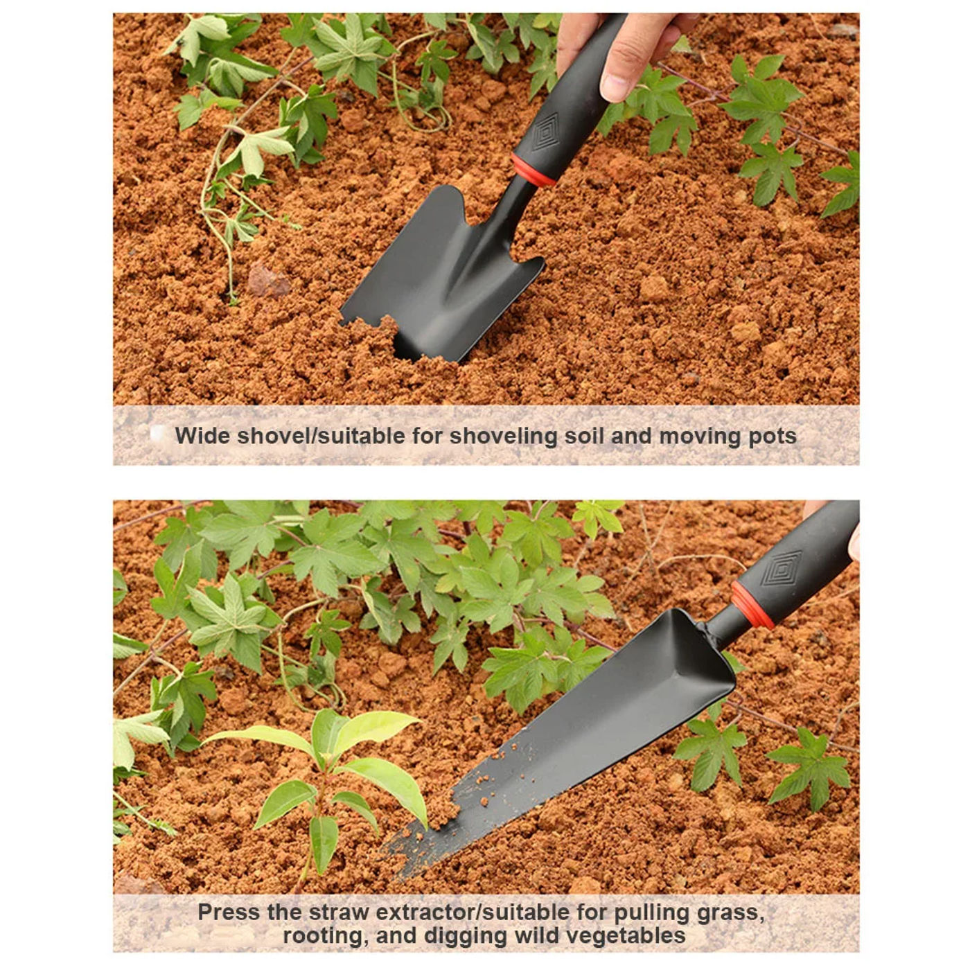 Description Picture 4 of itemIron Shovel/Hoe/Rake For Gardening Tool Multifunctional Double-Sided Planting Tool For Garden Digging,Transplanting,Weedin