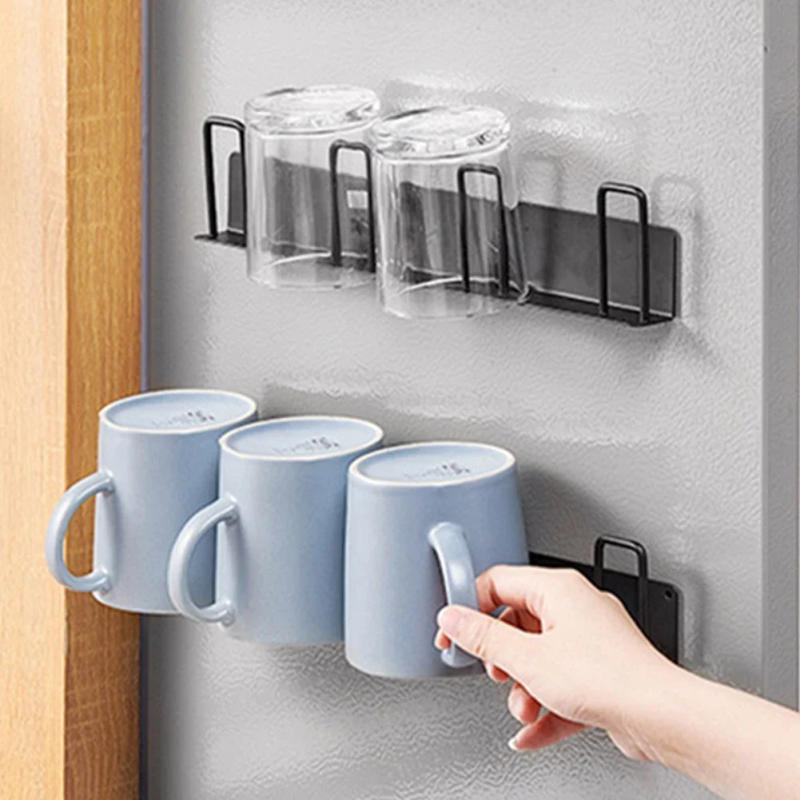 Description Picture 6 of itemWall Mounted Mug Rack Hooks Cup Drying Rack Hanger Glasses Tea Cup Organizer Mug Hooks Holder For Living Room Home Bar