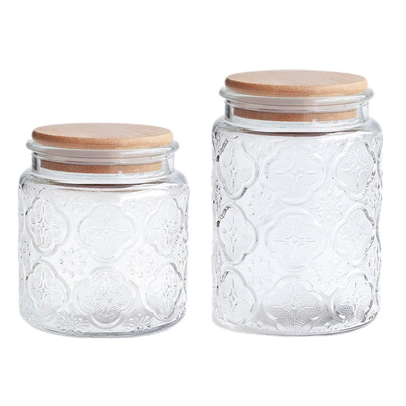 Description Picture 4 of itemGlass Jar Nordic Style Storage Jars and Lids Container Food Storages Containers Honey Bottle Retro Design Jars Bottles Household