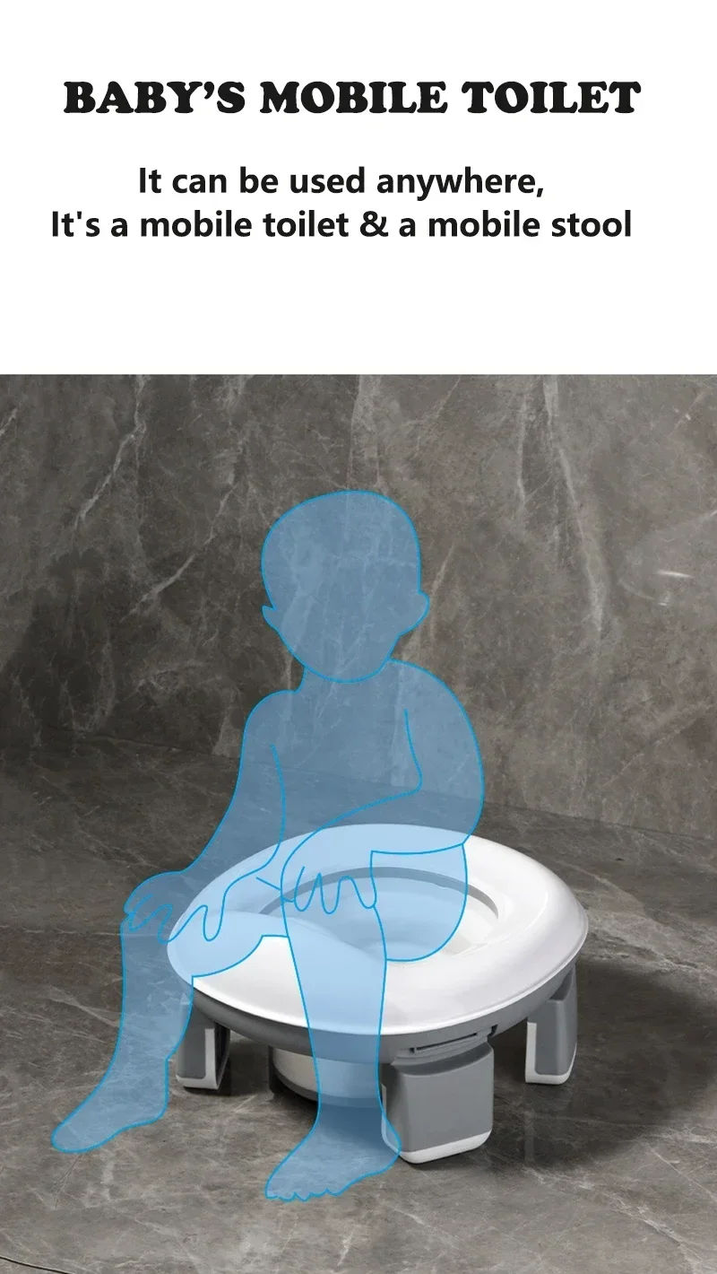 Description Picture 6 of itemPortable 3 in1 Multifunction Children's Pot Baby Training Seat Baby Toilet Seat Foldable Baby Potty Travel Toilet Easy To Clean