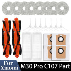 For Xiaomi Robot Vacuum M30 Pro C107 Parts Accessories Main Side Brush Filter Mop Replaceable robot Vacuum Cleaner Spare Part