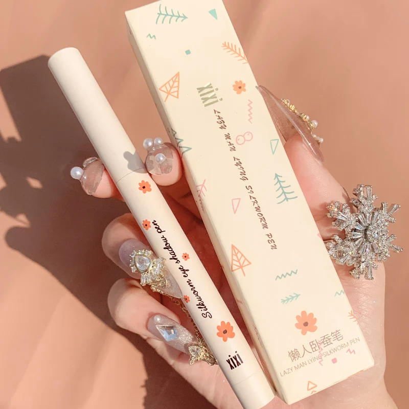 Description Picture 4 of itemGlitter Silkworm Eyeshadow Liner Pencil Brightening Highlighter Blue Gold Silver Eyeshadow Pen Lasting Shiny Eye Makeup Cosmetic