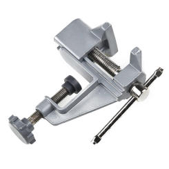 Bench Vise Jaw Width 60mm 360 Degree Swivel Cast Iron Tabletop Vice Multifunctional Heavy Clamp Non-slip Rubber Pad Accessories