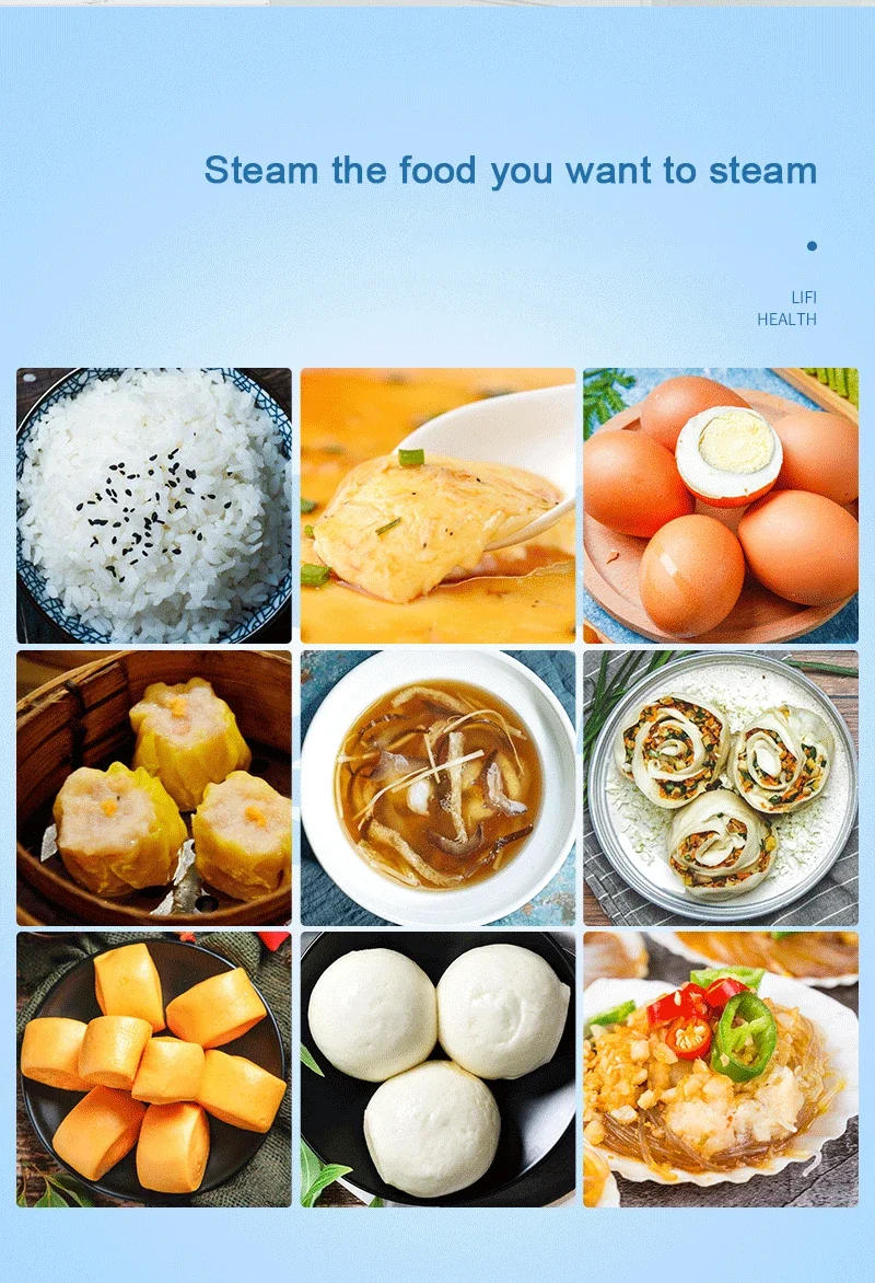 Description Picture 5 of itemCabinet Electric steamer high quality food egg steam box 6-layer electric steamer Commercial 6-plate rice steamer Rice cooker