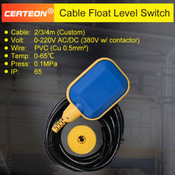 PP Cable Float Switch Cable Float Level Switch Liquid Level Controller Water Tank Float Switch Submersible PP Water Level Float