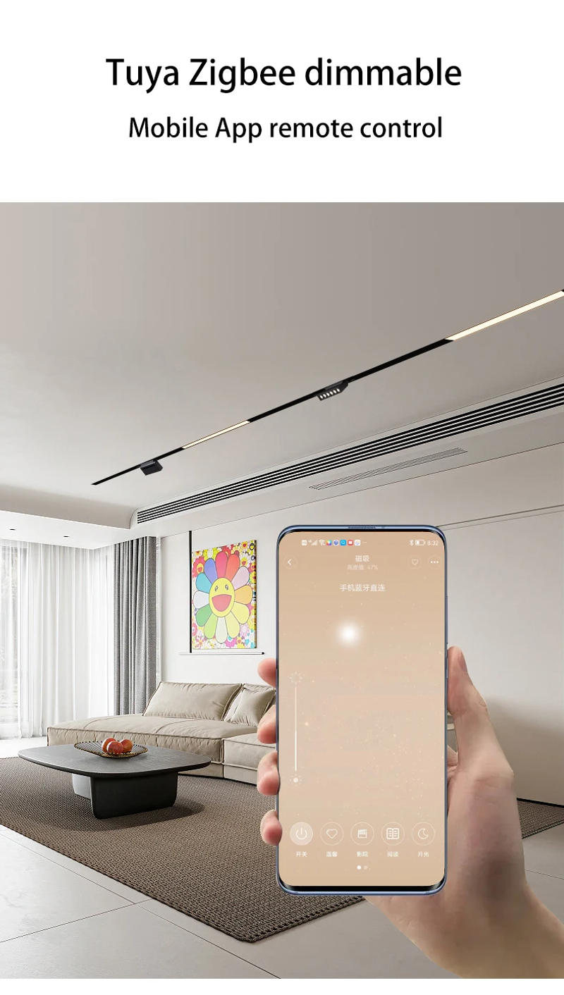 Description Picture 3 of itemSaiyo LED Magnetic Track Light Dimmable Recessed Rails System Black Lighting Fixture Smart Spotlight Floodlight Pendant Lamp