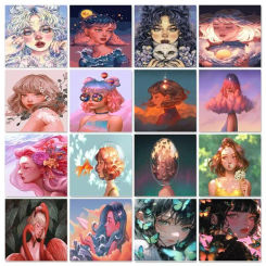 SDOYUNO Frame Paint By Number Anime Drawing On Canvas Hand Painted DIY Picture Painting By Numbers Wall Art Home Decoration