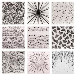 Diamonds/waves/stars/streamers Embossing Folder Plastic Plates for Paper Card Cutting Die Decoration Scrapbooking Embosser 2024