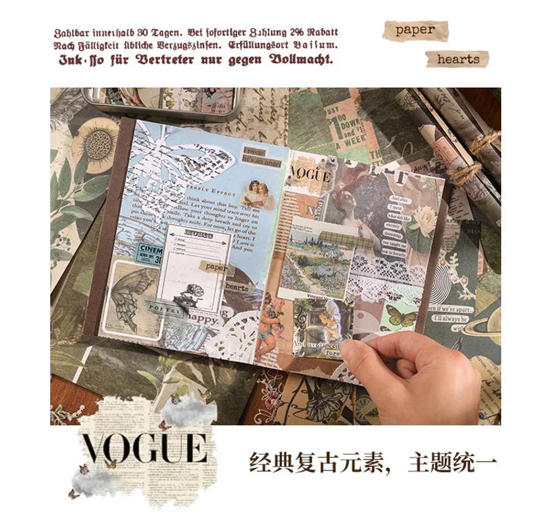 Description Picture 5 of item125 pcs Vintage Scrapbooking material Gift set for Planner handmade DIY Diary Album Scrapbooking accessories Craft Supplies