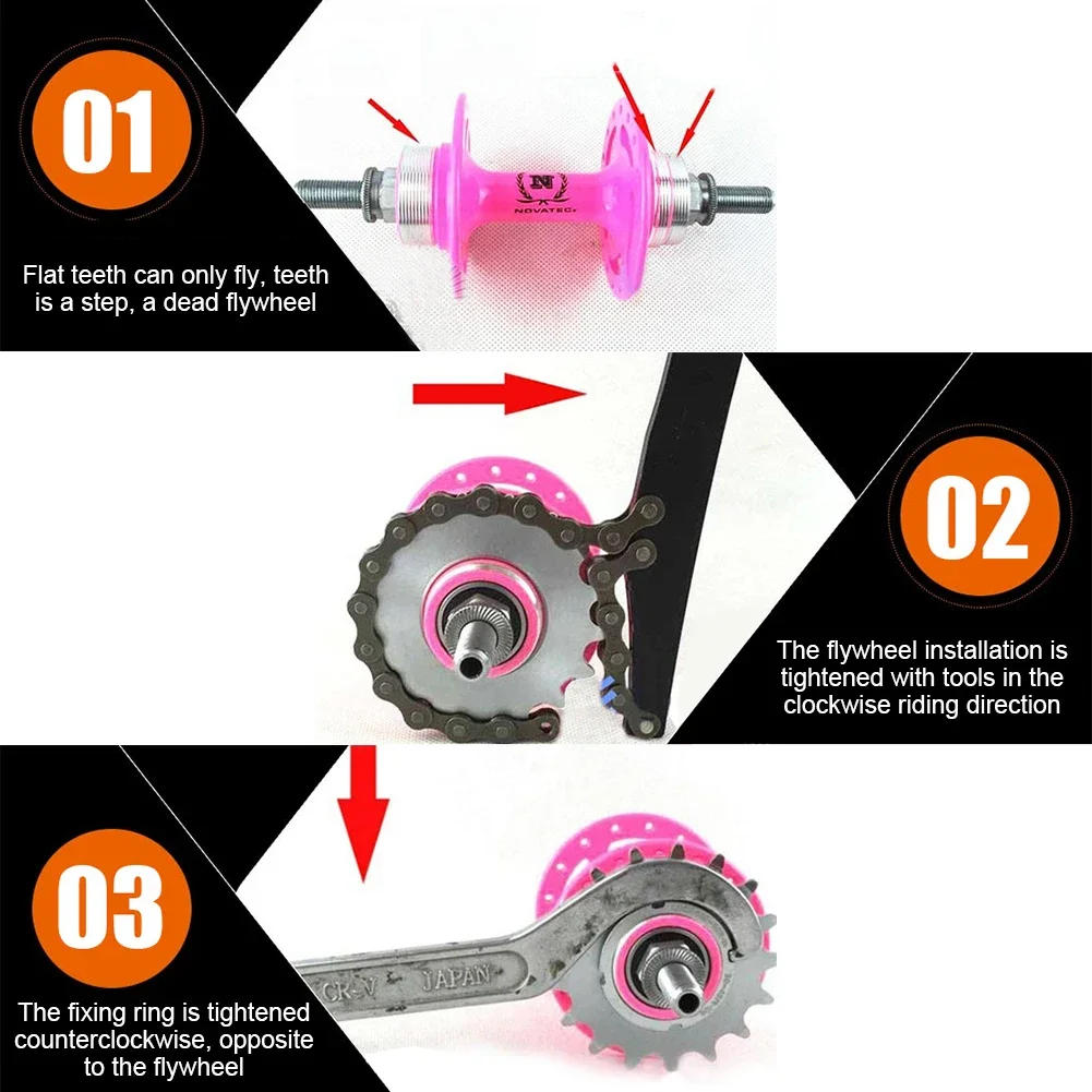 Description Picture 5 of item13T/14T/15T/16T/17/18T Fixed Gear Bicycle Wheel Cogs Sprocket with Lock Ring Cycling Accessories for Fixed Track Bike Hub