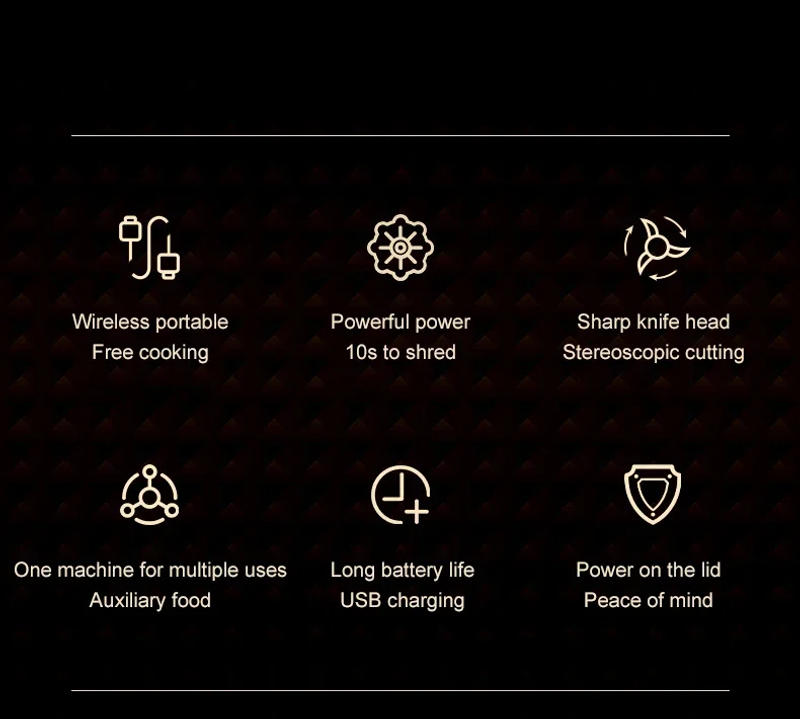 Description Picture 3 of itemMini Electric Garlic Chopper USB Meat Grinder Garlic Masher Machine Sturdy Durable Crushed Ginger Vegetable Crusher Kitchenware