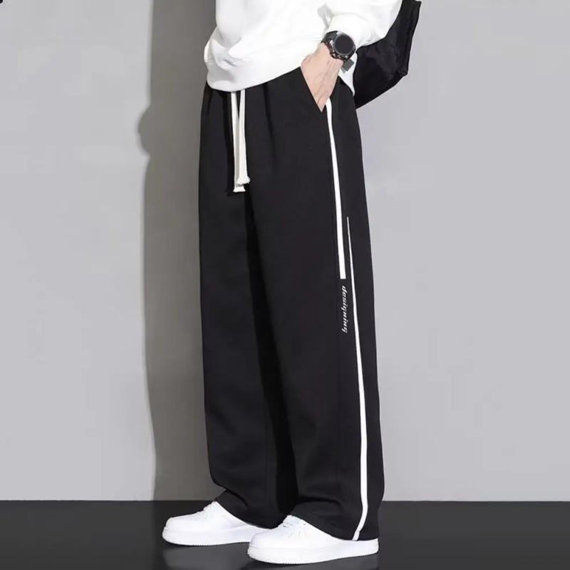Description Picture 6 of itemMen Sweatpants Wide Leg Loose Fit Drawstring Sports Jogging Long Pants Casual Trousers Streetwear Pants Men's Clothing Trousers