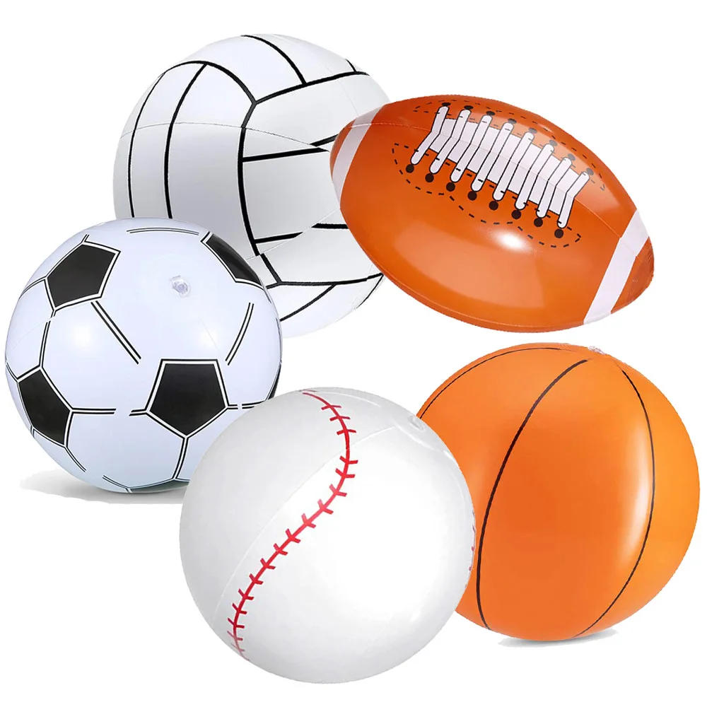 Description Picture 2 of itemInflatable Football Baseball Rugby Basketball Happy Summer Hawaii Beach Party Decorations Swimming Pool Inflatable Toy Ball
