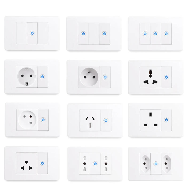 Description Picture 4 of itemPC Panel US Size Wall EU Brazil Israel Italy Socket + WIFI Tuya Smart Switch + TV Internet Jack USB Charger Connector DIY Module