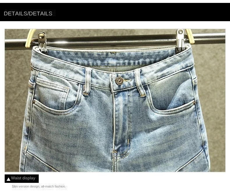 Description Picture 5 of itemFashion Denim Jeans for Men Casual Slim Spring Autumn Patchwork Design Vintage Washed Pants Cotton Trousers Designer Men's Jeans