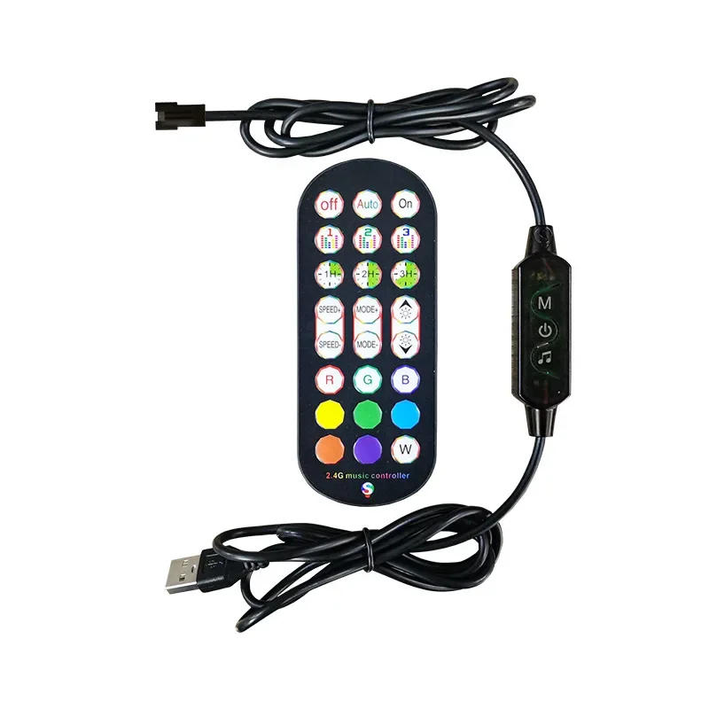 Description Picture 3 of itemWS2812B WS2811 2.4G LED Bluetooth Controller And 24key Remote Control for Addressable Smart RGB LED Strip Lights Tape DC5-24V