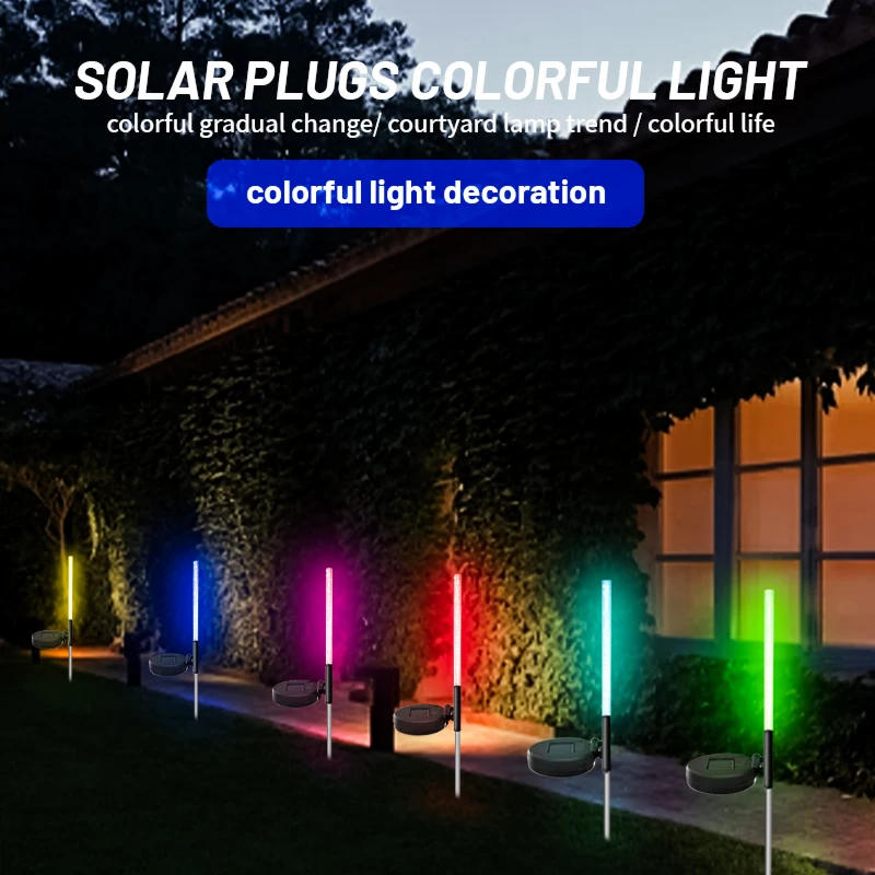 Description Picture 4 of item2pcs Solar Garden Lights LED Outdoor Reed Lamps Solar Landscape Path Light Stakes Color Changing Lawn Yard Terrace Decor Lights