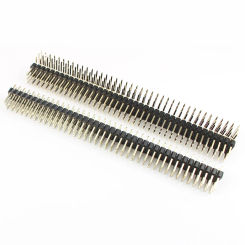 5pcs Gold Plated 2.54mm 3x40 120 Pin Right Angle Straight Male Pin Header Strip Connector Three Rows 3*40 120P