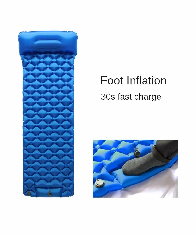 Description Picture 6 of itemOutdoor Camping Inflatable Mattress Sleeping Pad with Pillows Ultralight Air Mat Built in Inflator Pump Hiking Air Mattresses