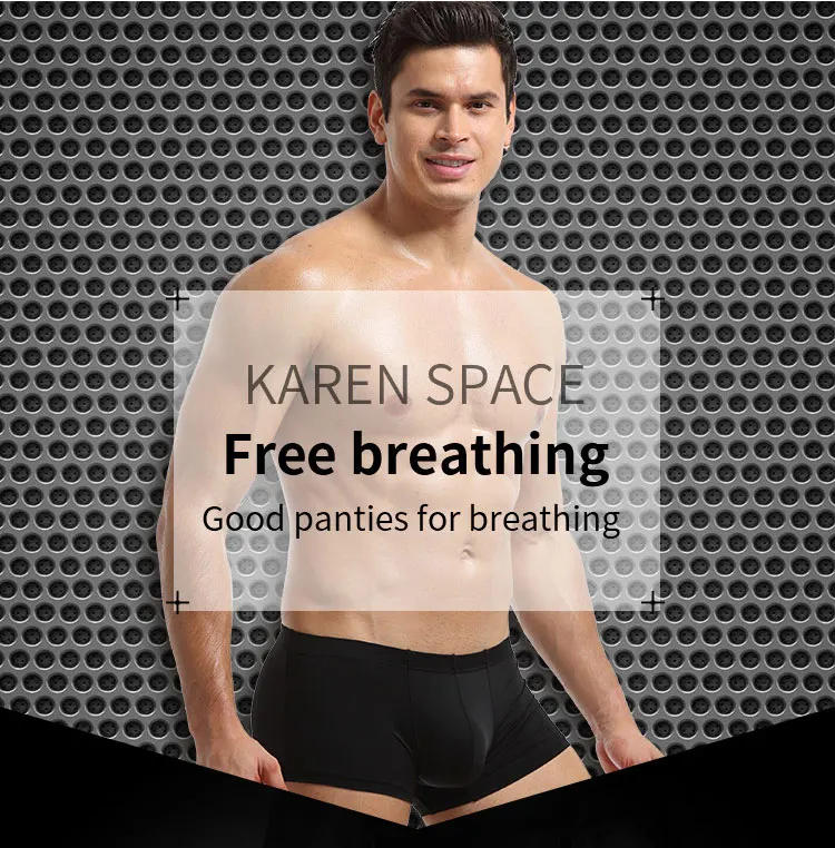 Description Picture 5 of itemFashion Boxers Ice Silk Man Underwear Underpants Breathable Comfortable Men's Panties Ultrathin BoxerShorts Trunks