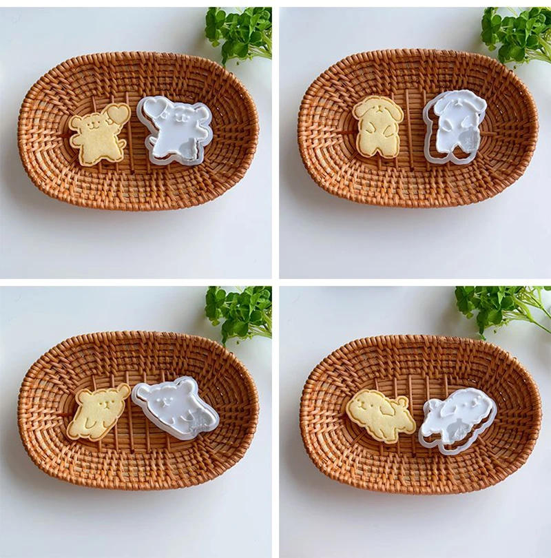 Description Picture 4 of itemCute Bear Fondant Cake Mold Biscuit Cookie Plunger Cutters for Children Sugarcraft Cake Decorating Baking Tools Kitchen Gadgets