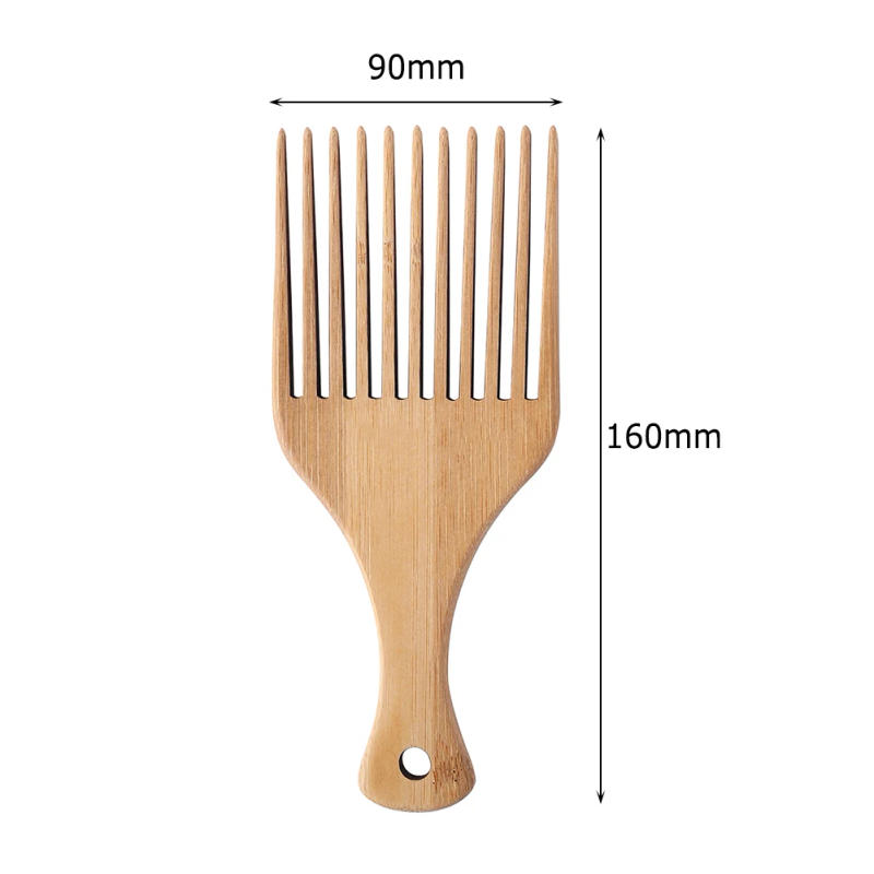 Description Picture 6 of itemLightweight Wide Teeth Bamboo Comb Detangler Salon Barber DIY Hair Styling Tool