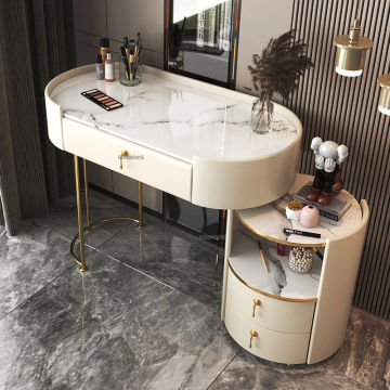 Modern Minimalist Wood Dressing Table for Bedroom Furniture Designer Light Luxury Dressers Makeup Vanity Table with Mirror Set