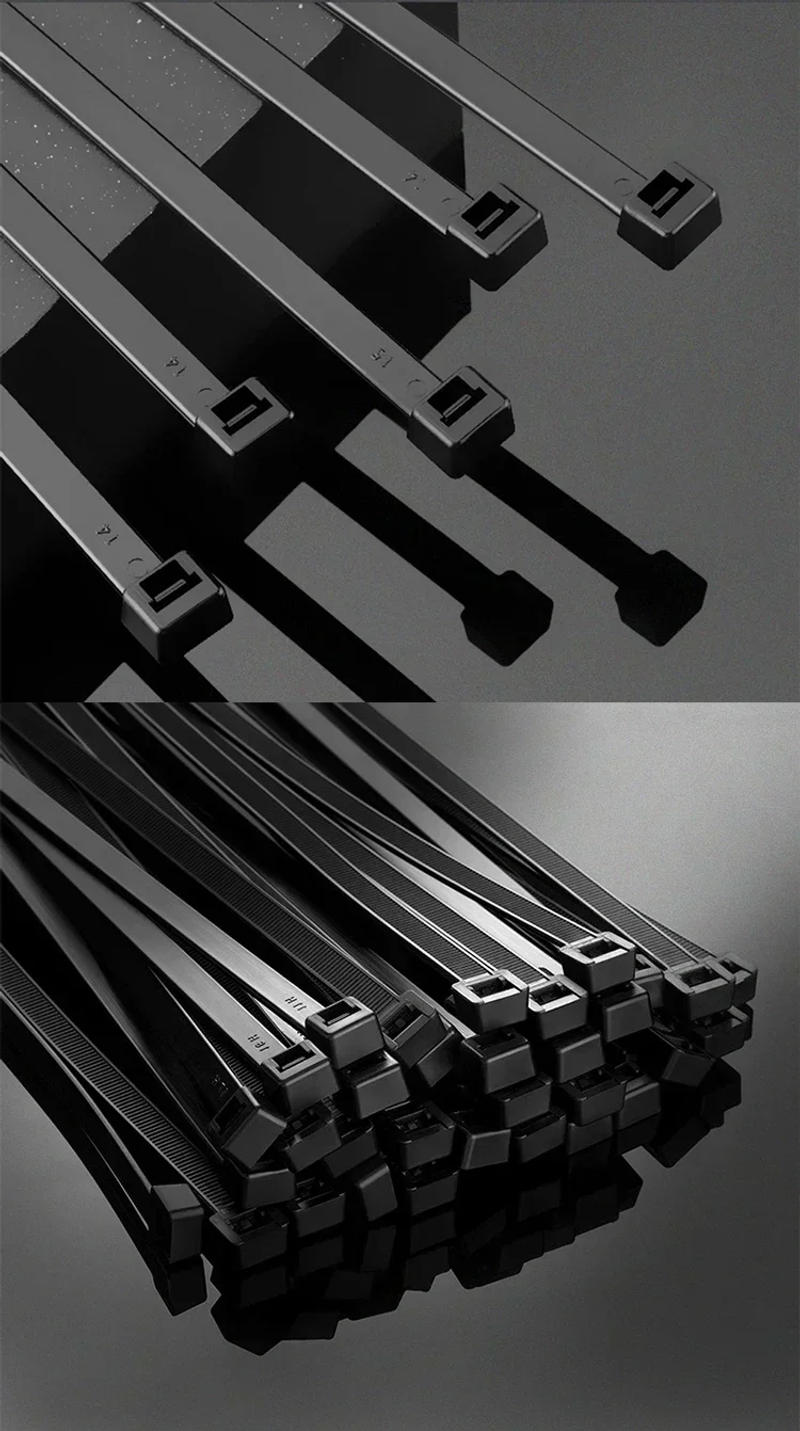 Description Picture 6 of item1000 PCS/pack Self-locking plastic nylon tie black 5x300mm cable tie 3x200mm cable tie zip wraps strap nylon cable tie set 3×100