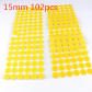 Yellow 15mm 102pcs