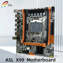 ASL X99 Motherboard LGA 2011-3 C612 Chipset Support Intel Xeon E5 V3 V4 CPU SATA/NVME M.2 Slot Optional 8GB 2400MHz DDR4 RAM