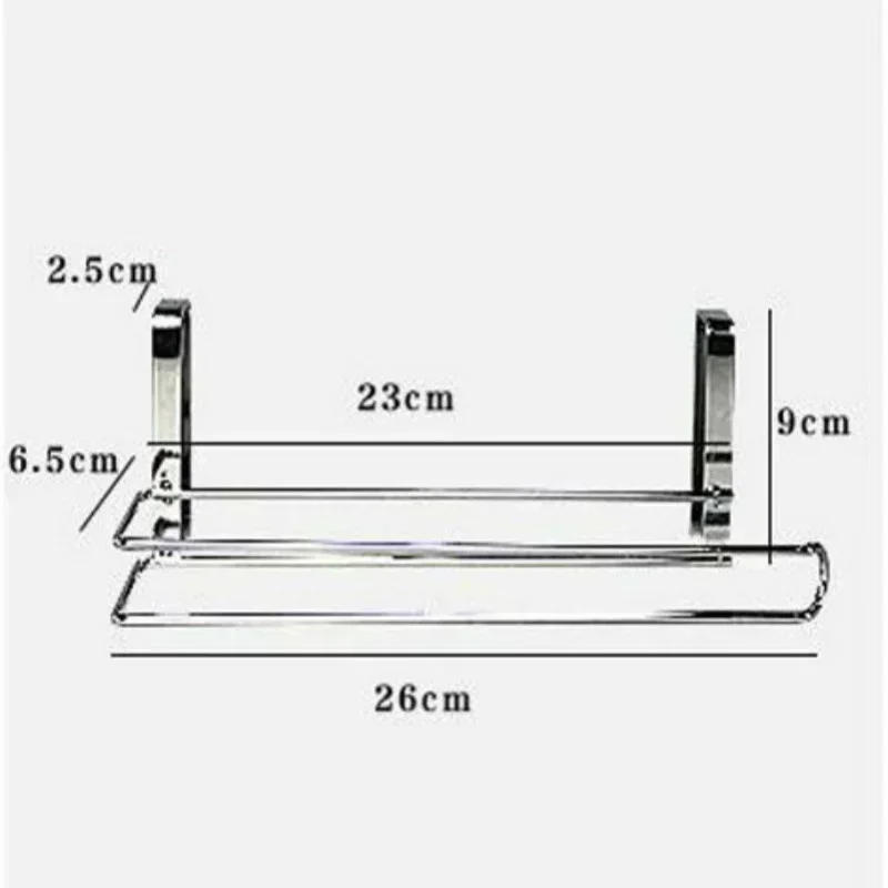 Description Picture 2 of itemPaper Roll Towel Holder Stainless Steel Racks Under Drawer Cabinet Door Back Hanging Hook Holder Kitchen Bathroom Gadget