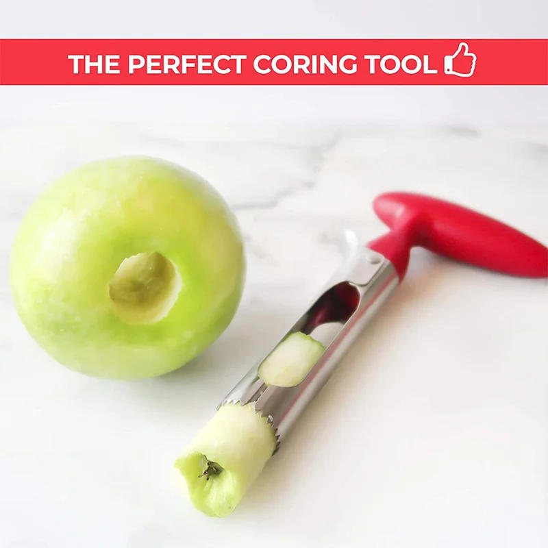 Description Picture 6 of itemPremium Apple Corer Stainless Steel Apple Pears Core Remover Tool Fruit Cutter Seeder Slicer Knife Kitchen Vegetable Tools