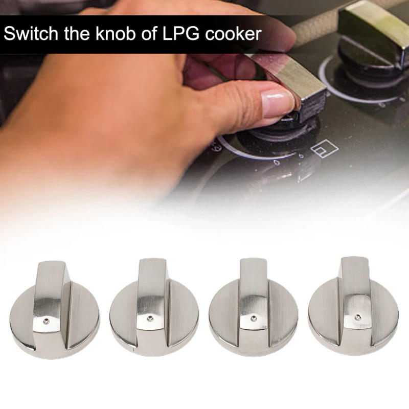 Description Picture 3 of item4Pcs Kitchen  Gas Stove Knobs Cooker  Oven Hob Control   Knobs Switch 6mm Silver Electric Cooker Oven Hob Control Switch Parts