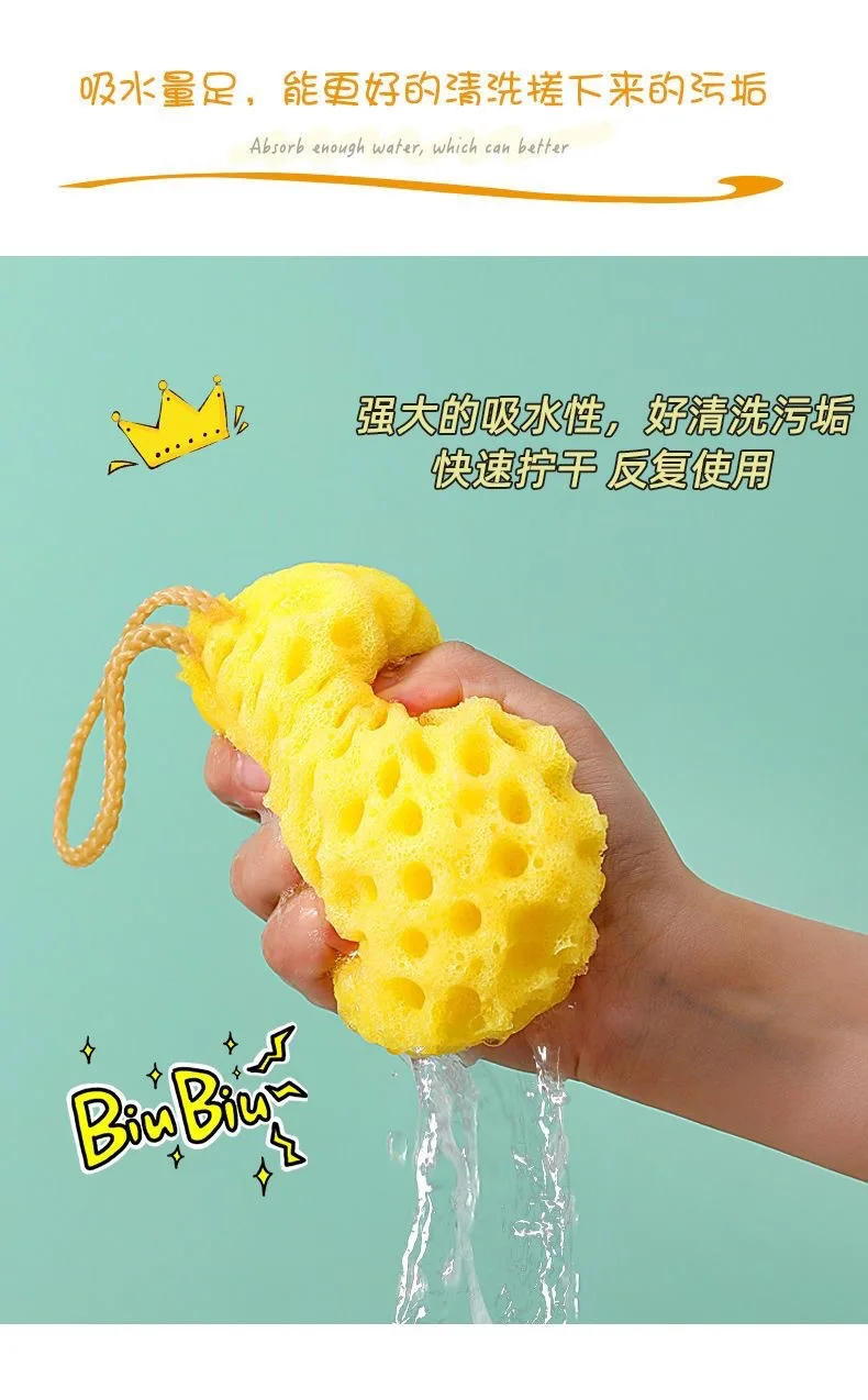 Description Picture 5 of itemSoft Mesh Shower Sponge Ball Nylon Baby Cleaning Brush Shower Foam Body Cleaner Exfoliating Scrub Shower Ball Bathroom Products
