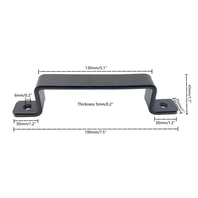 Description Picture 4 of itemExposed Door Handle Barn Door Handle Exterior Decoration Sophisticated And Functional Sturdy Iron Construction