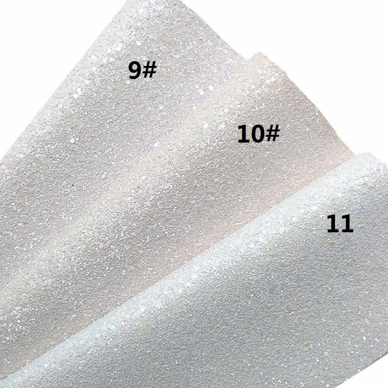 Description Picture 4 of itemPastel Colors Chunky Glitter Vinyl Fabric Sheet Felt Backing Glitter Synthetic Leather Faux Vinil For Bows DIY A4 SIZE T646